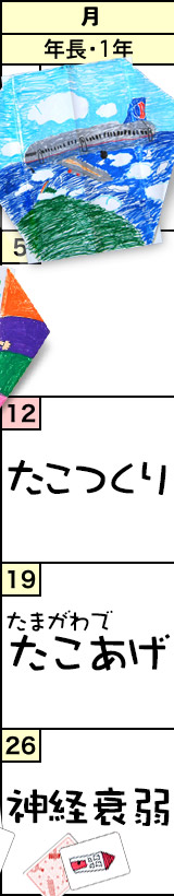 火曜クラスの予定